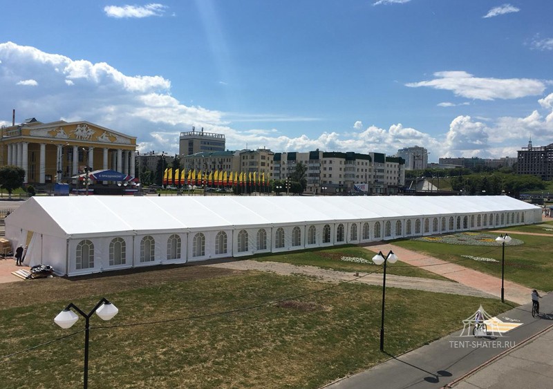 Тентовый шатер пролёт 15 м.