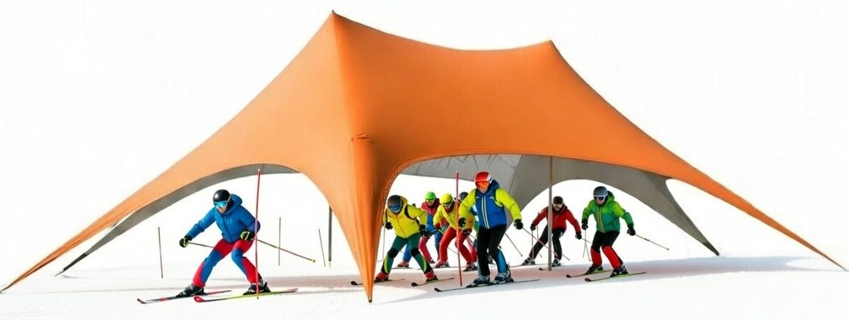 зимние виды спорта шатер для лыжной трассы